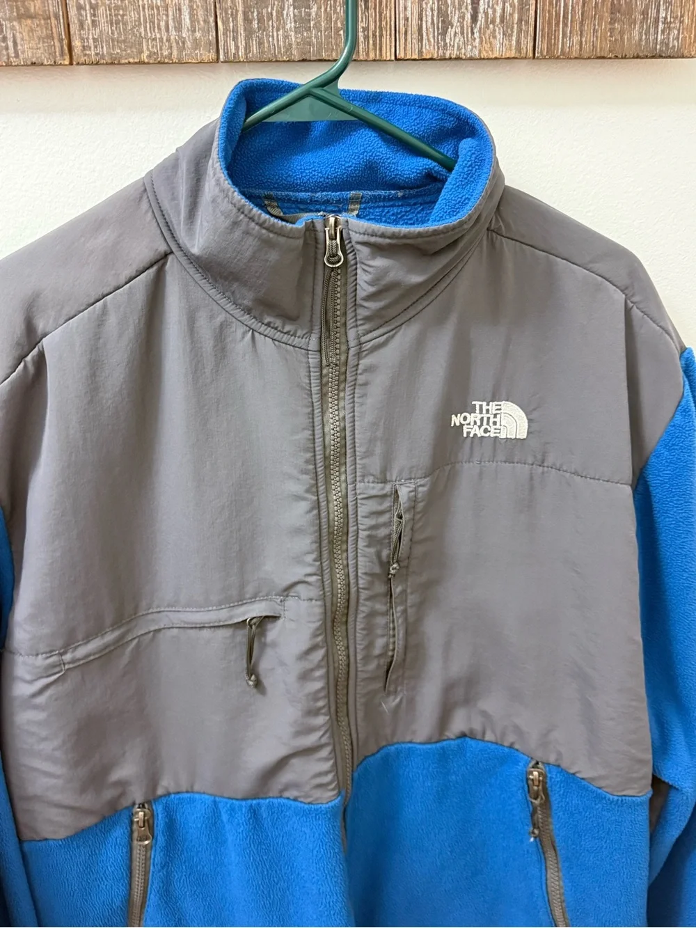 Vintage The North Face Blue & Gray Fleece Jacket